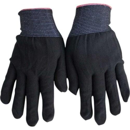 1Pair Heat Resistant Glove for Flat Straightener Curling Irons Hair Styling Tool Black Color #82932