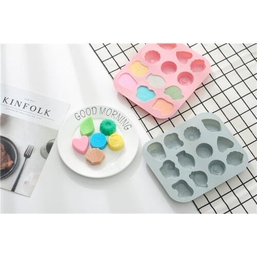 1PC 22.7*19*2.3cm Hot Selling Sea Animal Shaped Silicone Cake Mold Sugar Paste 3D Fondant Cake Decoration Soap Mould OK 1006