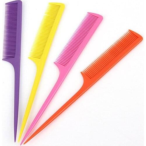 1 Piece Baby Cutting Comb Hard Plastic Combs Sharp Point End Assorted Color