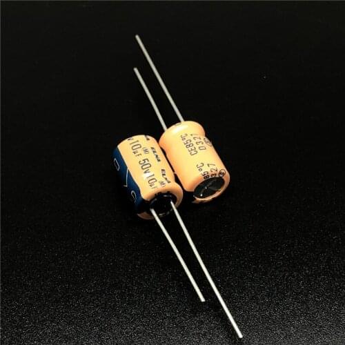 10pcs/100pcs 10uF 50V ELNA 8x11mm Orange 50V10uF Audio Capacitor electronic components Aluminum Electrolytic Capacitor