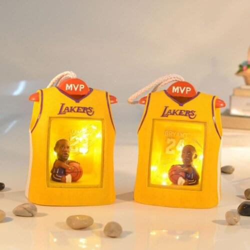 18CM Small Night Lamp Jersey Kobe James Model Figure Doll Boy Adult Toys Car Crafts Decoration Fans Kids Christmas Birthday Gift