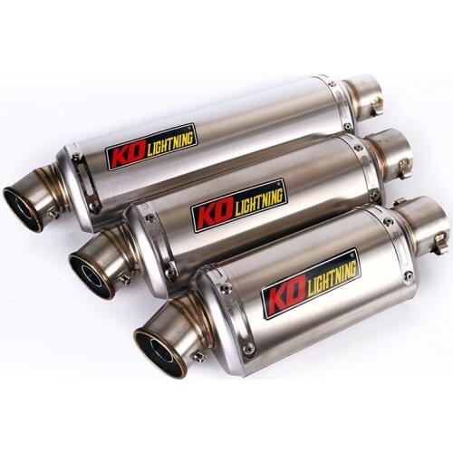 310 370 440mm Motorcycle Mufflers Universal 38-51mm Inner Exhaust Pipe with Removable DB Killer Escape Stainless Steel Escape