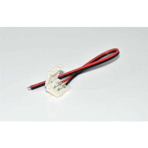 3528 Single Color LED Strip Connect to Power supply 20pcs 8mm 2 pin Connector Adapter with Cable