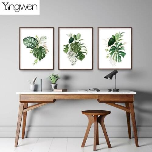 5D Diamond Painting Tropical Leaf Full Diamond Embroidery Diy Triptych Living Room Summer Cross Stitch Mosaic Home Decoration