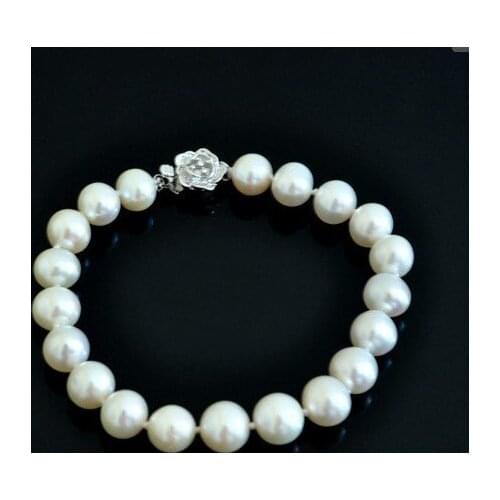 8-9MM Big Size 100% Genuine Natural Freshwater Pearl Bracelet Bangle Fashion Jewelry, 30pcs/lot+Free Shipping