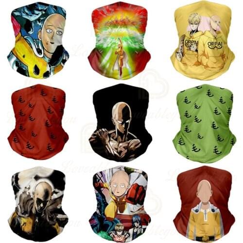 Anime One Punch 3d Man Bandana Women Men Digital Printed OPPAI Multi Functional Sunshade Sweatband Hairband Head Scarf