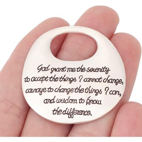 5 x Large Tibetan Silver Letter Word Oval Charms Pendants for Necklace Jewelry Making Accessories 42x41mm