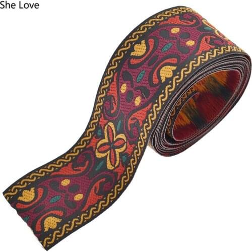 Chzimade 2 Yards Lace Trims Ribbon Embroidery Lace Fabric Sewing Appliques Wedding Dress DIY Sewing Craft