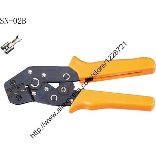 SN-02B Terminals crimping pliersTAB 4.8 6.3 terminals pliers mini crimp tool 0.5-2.5 mm2 AWG20-13 molex crimping tool