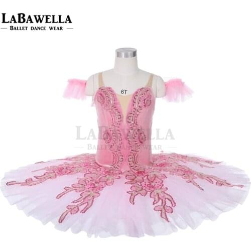 Pink Classical Ballet Tutu Adult Pancake Ballet Professional Ballet Tutus Pink Sleeping Beauty Tutu Costumes JY023A