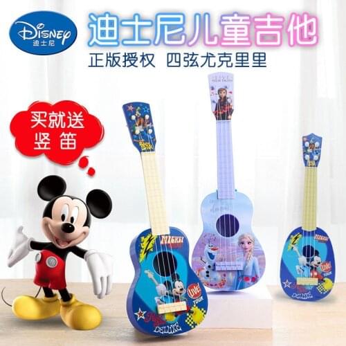 Disney frozen 2 princess girls Guitar boys Cartoons Mickey Minnie Musical Instruments Toy blue Guitar Birthday toy Gifts