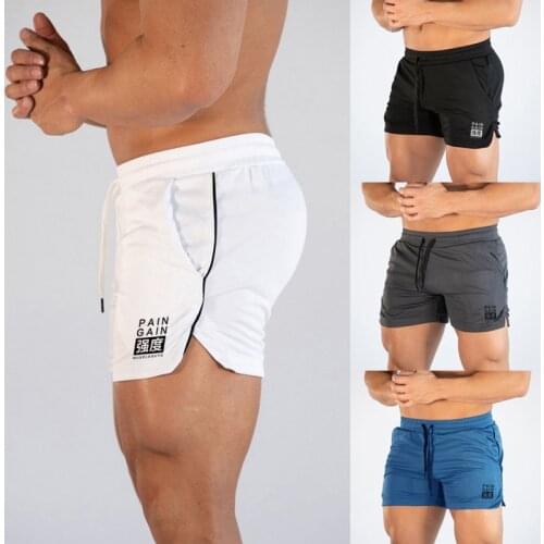 Workout Gym Breathable Fitness Mens Muscle Comfortable Running Bodybuilding Training Fashion Brand Quick-drying Sports Shorts