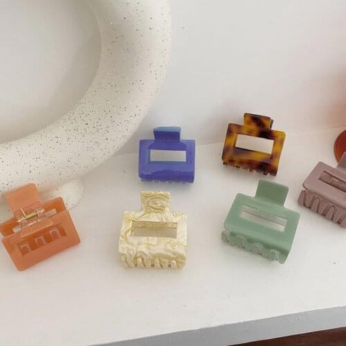 Korean Style Geometric Acetate Acrylic Hair Claws Elegant Vintage Hair Clips Girls Hair Clamp Crab Simple Hair Clips Barrettes