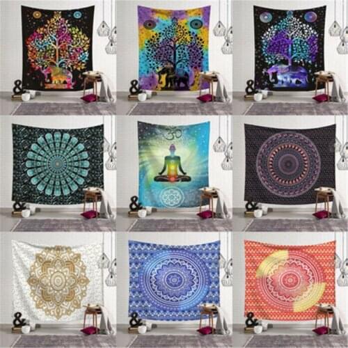 Mandala Indian Tapestry Hippie Wall Hanging Bohemian Beach Mat Boho Decoration Home Decor Aesthetic Room Decor Tapiz Gobelin