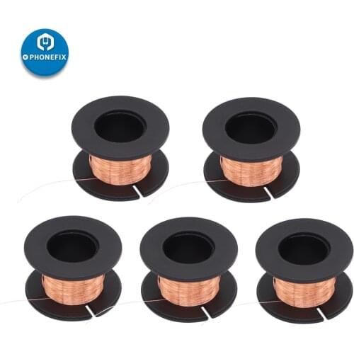 0.1mm Cable Copper Wire Magnet Wire Phone Repair Enamelled Copper Winding Reel Wire for Phone Motherboard Fingerprint Repair