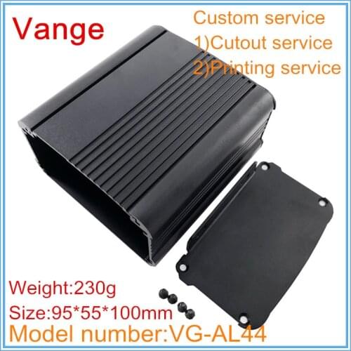 1pcs/lot extruded mold shell profile boxes 95*55*100mm 6063-T5 aluminum case electronics enclosure for router design
