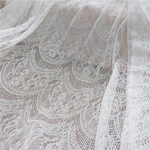 3M Summer French eyelash explosion arc mesh wedding dress personal lace fabric Mori fairy cloth DIY RS1237