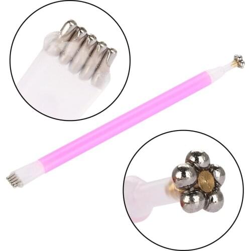Double Head Cats Eye Magnetic Pen DIY 3D Nail Art Polish UV Gel Manicure Tool