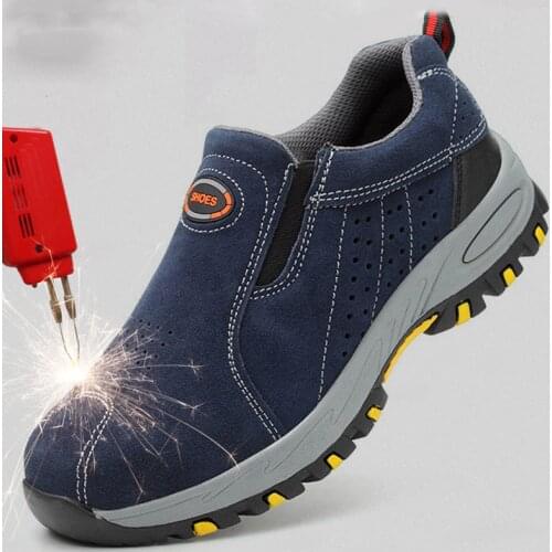 Safety Belt Steel Toe Work Shoes 2018 Mens Summer Fashion Breathable Non-slip Casual Boots Mens Shoes Puncture Work Insurance