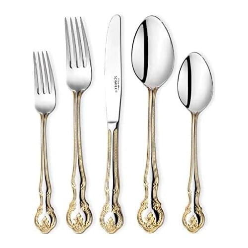 Schafer 90 Pieces Gold Cutlery Set SHF2130G