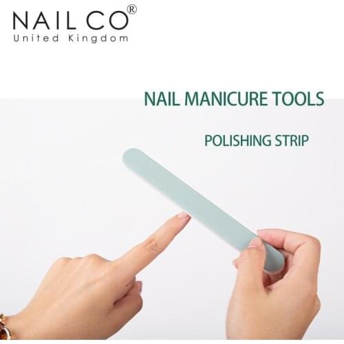 NAILCO Green Series 1 Pcs Art Polishing Strip Sand Bar Rubber Frosted Double-sided Profession Manicure Art tools Care Salon