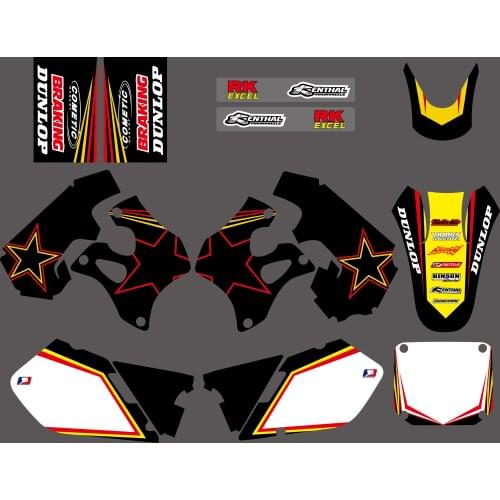 H2CNC Graphics & Background Decal Sticker For Suzuki RM125 RM250 1996 1997 1998 RM 125 250
