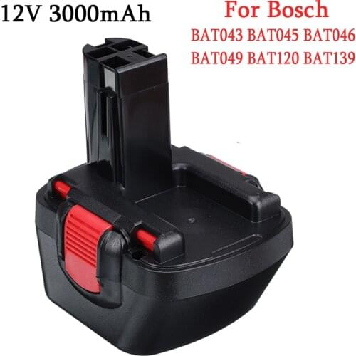 3000mah 3.0Ah 12V NICD Rechargeable Battery For BOSCH GSR 12 VE-2,GSB 12 VE-2,PSB 12 VE-2, BAT043 BAT045 BTA120 2607335430