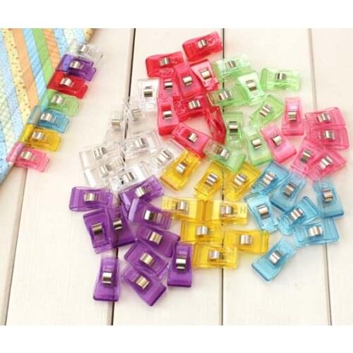 PVC Plastic Clips For Quilting Fabric Patchwork Sewing DIY Crafts Knitting Crochet Office Quilt tools/ Accessory 2.5*3CM 100 PCS