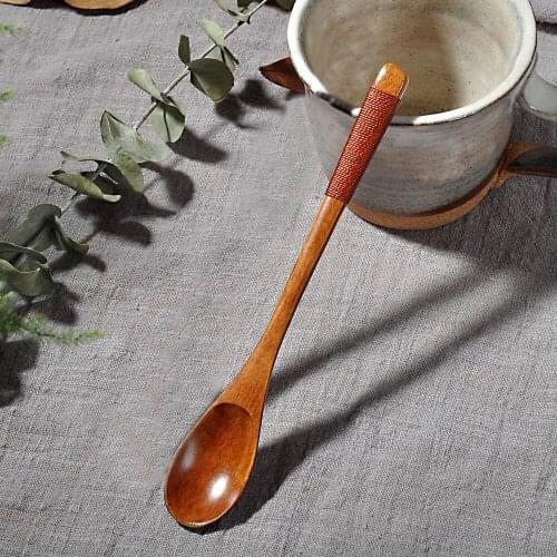 Tableware Wooden Spoon Bamboo Kitchen Cooking Utensil Tool Soup Teaspoon Catering Kids Spoon kitchenware for Rice Soup 20MAR12