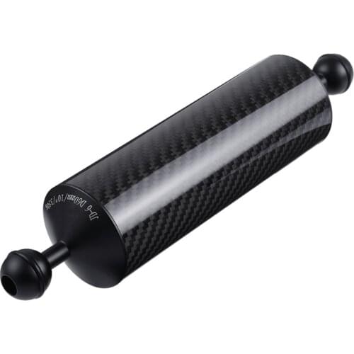 PULUZ 10.82 inch 27.5cm Length 60mm Diameter Dual Balls Carbon Fiber Floating Arm, Ball Diameter: 2.5cm, Buoyancy: 350g
