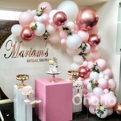 Pink Girl Baby Showe Balloons Garland Arch Kit Baby Birthday Mariage Bridal Shower Wedding Engagements Party Decor