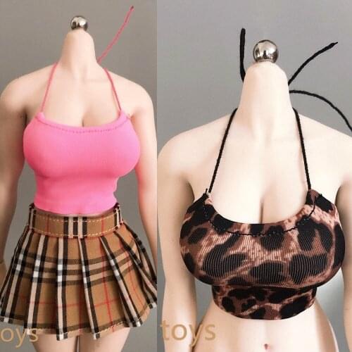 Pink/Leopard Color 1/6 Scale Sexy Female Figure Acessory Leopard Camisole Sling Vest Accessory Model for 12 inches Body