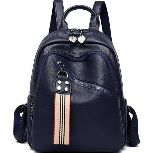 Backpack Women Travel Bag PU Leather Backpacks for School High Capacity Fashion Multifunctional Shoulder Bags Ladies Schoolbag