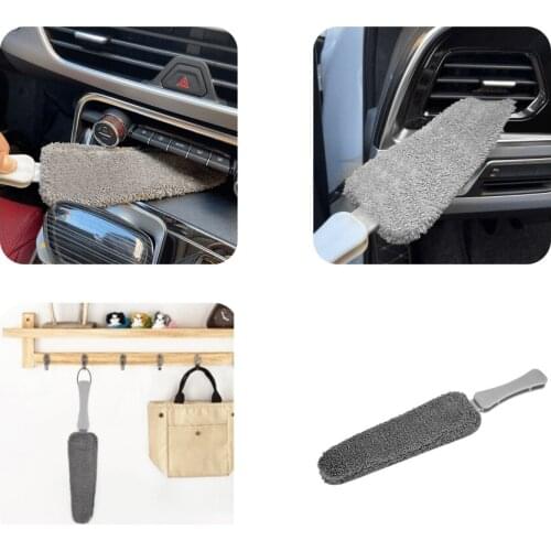 Car Air Conditioner Outlet Flexible Dusting Gap Cleaning Soft Brush Crevice Tool Air Vent Car Wash Car Detailing Car Accessories