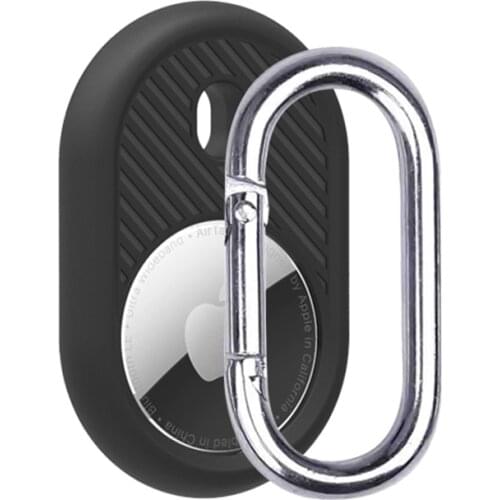 CASEIER Silicone Cases For Apple Airtags Protective Keychain Cases Airtag Tracker Anti-lost Locator Device TPU Cover For Airtag