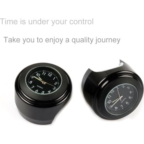Universal Motorcycle Accessories Quartz Clock 7/8" Waterproof Chrome Bike Handlebar Mount Watch Aluminum Luminous Clock for