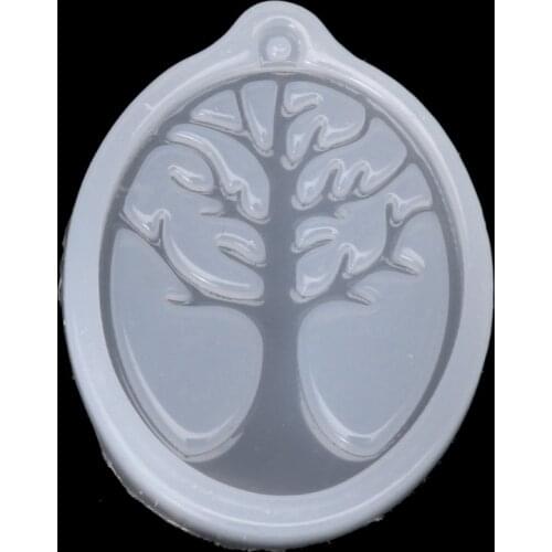 UV Resin Jewelry Liquid Silicone Mold Clover Bell Tree Frame DIY Jewelry Pendant