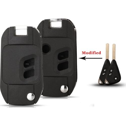 Jingyuqin For Subaru Legacy Forester Outback Impreza 3 Buttons Replacement Shell Modified Folding Flip Remote Car Key Case