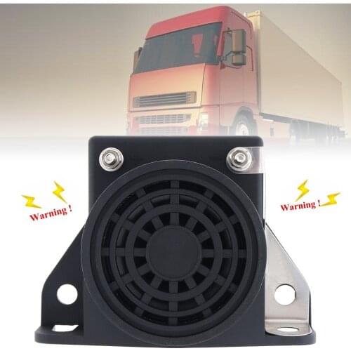 12V - 80V 105dB Black Durable Car Reversing Back up Alarm Horn Speaker IP67 Waterproof Fit for Vehicle Truck Trailer Bus Parts