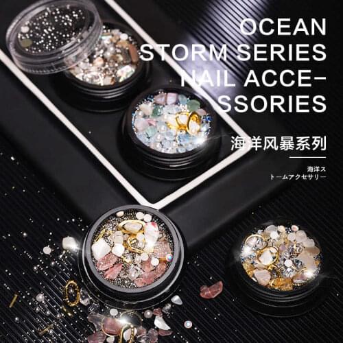 1 Box Mixed 3D Rhinestones Nail Art Decorations Crystal Gems Jewelry Gold AB Shiny Stones Charm Glass Manicure Accessories