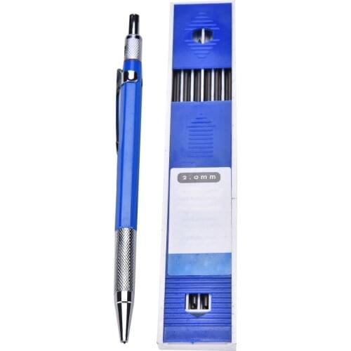 1PCs 2.0 mm Black New Lead Holder Mechanical Drafting Drawing Pencil random color With 12pcs 2.0mm Black Lead