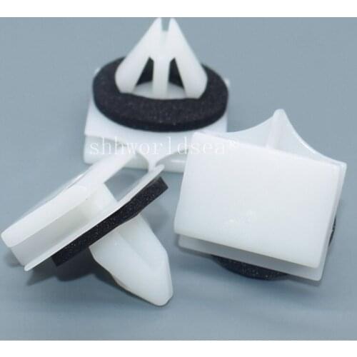 Shhworldsea 100PCS Rocker Panel Moulding Clip For GM 11518357 For Chevrolet Avalanche 2002-On Auto Plastic Clips Fasteners Car