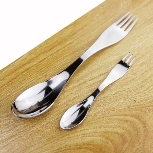 100PCS Multi Function Camping Knife Fork Spoon Picnic Gadget Utensil Knife Spoon Fork Stainless Steel Spork NO81