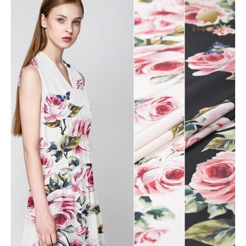 136cm anti-wrinkle silk fabric stretch double satin silk fabric soft silk fabric for dress material wholesale silk cloth