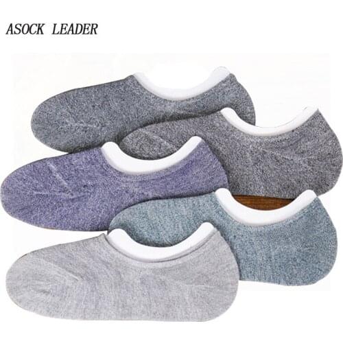 2018 Spring and Summer New Cotton Men Happy socks weed sock Boat socks solid color retro style Mens gift 5 Pairs/Lot