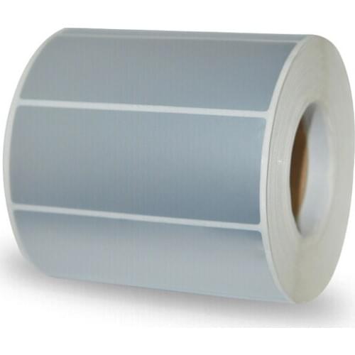 90*60mm 500pcs/1Roll Hot Matte silver waterproof label paper hermal transfer blank PET barcode Labels adhesive printed sticker