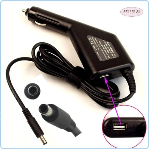 Laptop Car DC Adapter Battery Charger Power Supply + USB Port For Dell Inspiron 15 5000 Series 15 3000 5000 7000 P51F P55F