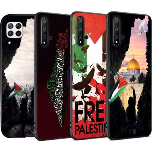 Palestine Map Arabic Silicone Soft Cover For Huawei Nova 7i 7SE 6SE 5T 5i 5Z 5 4 4E 3 3i 3E 2 2i Pro Lite Phone Case
