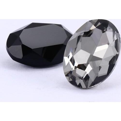 Black Diamond Crystal K9 Strass Glass Rhinestones Jewelry for Craft Pointback Glue on Clothing Garment Decoration Diy Clothes