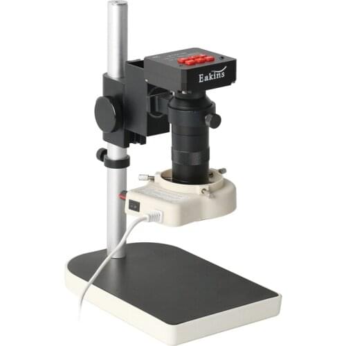 4K 38MP 1080P 60FPS UHD HDMI USB Digital Microscope Camera + Mini Stand + 56 LED Lights Lamp For Jewelry Phone Repair Tool Kit